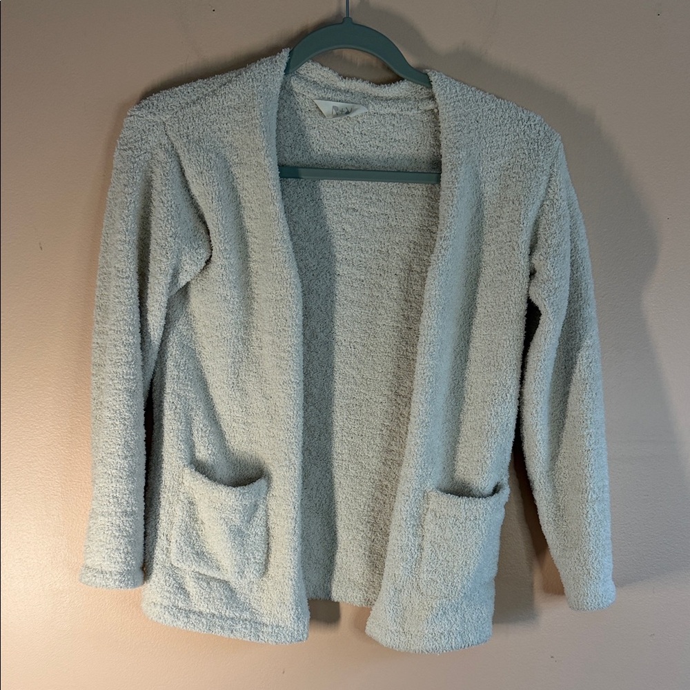 Cozy Cream Open-Front Cardigan